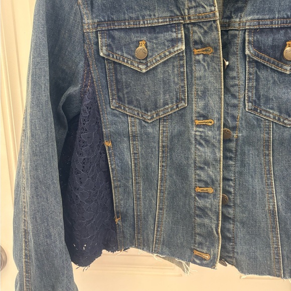 Free People Cropped Denim Jacket XS - Picture 11 of 12